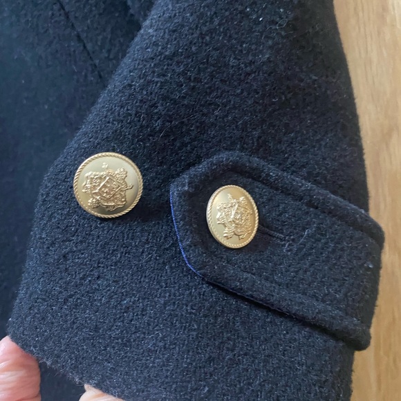 J Crew Women’s Italian Fabric Black Toscana Coat in Size 0 (runs large) - Picture 6 of 6